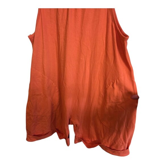 🔴 Chelsea & Violet Women's Shortall Romper Orange Adjustable Strap Medium - Picture 4 of 14
